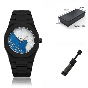 Arabic Aura Watch Blue and White